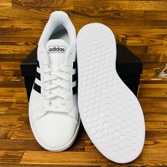 Adidas Grand Court Women’s Athletic Tennis Sneaker Casual Black White Shoe #483 - Picture 5 of 5